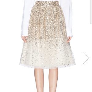 Sequined gold skirt